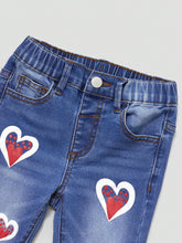 Cute Girl Tie-Dye Funny Patterned Multicolor Print Basic Casual Outdoor School Spirit Flare Jeans